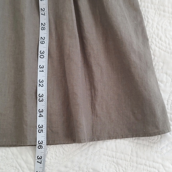 H&M Womans Long Sleeve Linen/Cotton Midi Shirt Dress/ Size S - Picture 8 of 10